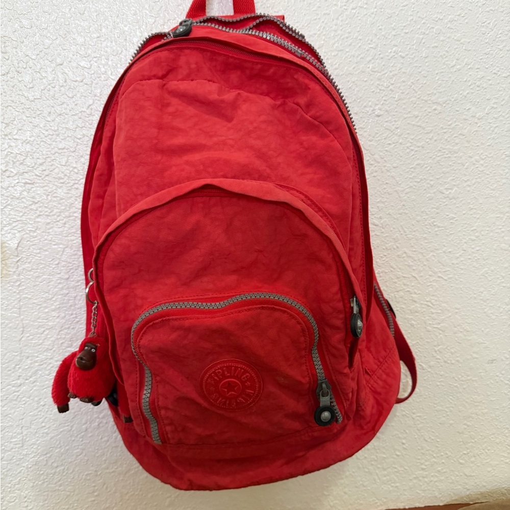Kipling Red Backpack
